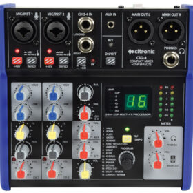 Citronic CSD-4 Compact Mixer with BT receiver + DSP Effects